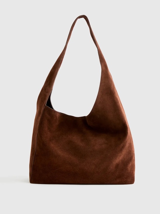 Quince Handbags - Quince Women Italian
Suede Slouchy Shoulder
Bag Bags Brown OS